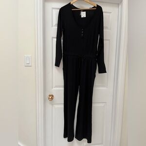 NWT TTFN Black Long Sleeve Jumpsuit ladies XL